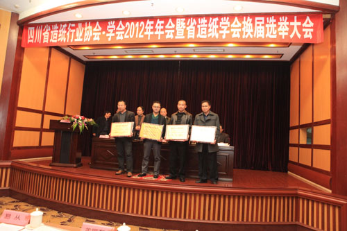 省經(jīng)信委、紙協(xié)、學(xué)會(huì )領(lǐng)導為生活用紙生產(chǎn)“十強”企業(yè)頒獎